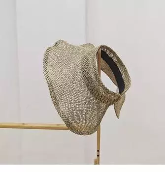 Ins Chic Summer Can Fold Handmade Natural Salt Grass Beach Holiday без женской солнцезащитной кепки Женская пляжная шляпа для отдыха head size 57cm