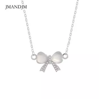 ins~ Чистое желание ветер летнее сладкое ожерелье с бантом женское легкое роскошное нишевое дизайн цепочка для ключицы 2024 новая модель