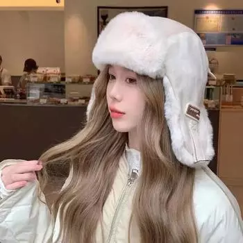 Ins Cool Velvet утолщенные теплые пилотные шапки для женщин осень и зима ретро повседневные замшевые велосипедные защитные кепки-бомберы для мужчин 56-58cm бежевый