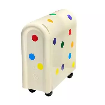 INS Cosmetics Storage Box 3 Layers Desktop Storage Box Cute Debris Storage Rack For Face Masks No Drawers - White