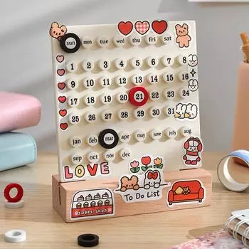 Ins Creative Time Perpetual Настольный календарь ручной акриловый настольный календарь зелёный