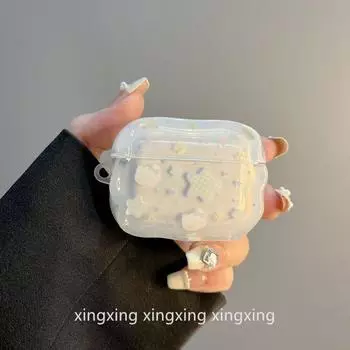 INS Cute Blue XINGX Cat Applicable Airpods4 Protective Case Apple Bluetooth Airpodspro2 Earphone Case 3 Generation airpods3 Blue Star Cat [Single Shell]]
