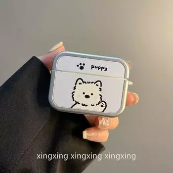 INS Cute Cartoon West Highland Dog for Airpods4 Apple Protective Case Bluetooth Airpodspro2 Generation 3 Generation Earphone Case airpods3 Plating West Highland Dog [Single Shell]]