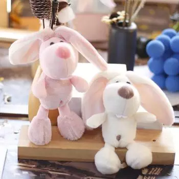 Ins Cute Cute Long Ears Dog Pendant Plush Toy Doll Puppy Bag Hanging Keychain 20 cm.
