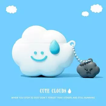 INS Cute Lucky Cloud Soft Clear Earphone Shell для Apple Airpod Pro2 2024 Чехол для Airpod3 2 1 Чехол для наушников с брелком for Airpods 3