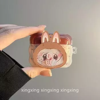 INS Cute the Hokey Pokey Cartoon Airpodspro2 Protective Case Apple 4 Generation Bluetooth Airpods3 Earphone Case airpods4 Rocking Brown Rab [Single Shell]]