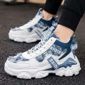 Ins dad shoes мужские удобные мягкие джинсовые туфли модные брендовые спортивные кроссовки для бега знаменитости из Интернета обувь для студентов 36