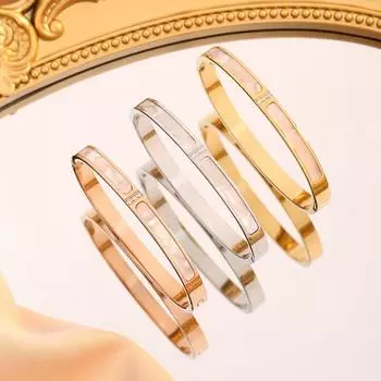 Ins Design титановые стальные браслеты роскошные парные браслеты нержавеющая ракушка браслет для матери мужчины серебряный