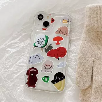 Ins Dog Puppy Cartoon Силиконовый мягкий чехол для телефона для Iphone Xr Xsmax X 14 Pro Max Plus 11 12 13 Promax Симпатичный задний чехол Conque for iphone X XS