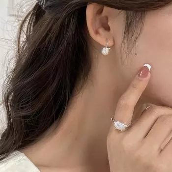 ins elegant temperament bow pearl stud earrings women s 925 sterling silver exquisite ear jewelry high quality fashion 925 Silver