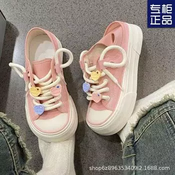 ins explosion change niche original mango head canvas shoes women s 2025 new summer versatile ugly cute little white shoes 35