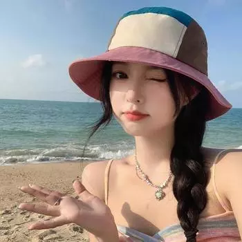 Ins Fashion Color Matching Drawstring Bucket Hats для женщин Весна Лето Защита от солнца на открытом воздухе Повседневные универсальные мужские кепки 56-58cm