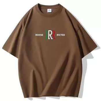 INS Fashion Men Большой размер Свободная футболка с короткими рукавами 100% хлопок S