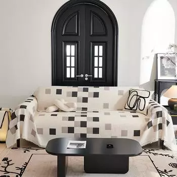 Ins Feng Hua Fu Ge Ленивый Чехол для дивана Анти-кошачьи царапины Полотенце для дивана Все включено Четыре сезона Универсальный диван Одеяло Чехол Ткань 90x180