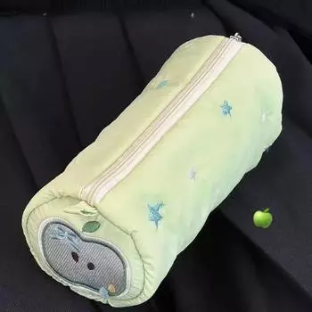 INS Fresh Green Apple Вышитый пенал Милый детский портативный канцелярский чехол для ручки Kawaii Back школьные принадлежности для девочек косметичка