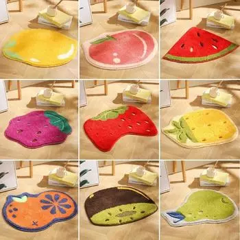 INS Fruit Bathmat нескользящий коврик для ванной мягкий уютный мохнатый прочный коврик для ванной плюшевый ковер лимонный коврик для ванной впитывает воду 48x60cm