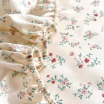 Ins Girl Heartbroken Flower Простыня, покрывало из стираного хлопка, цельный матрас, пылезащитный защитный чехол, противоскользящее покрытие Piece Fitted Sheet5