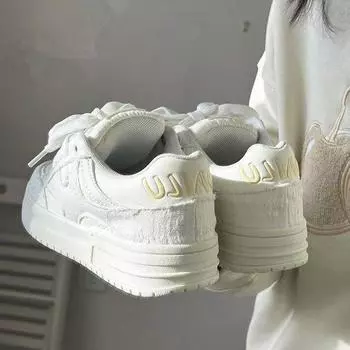 ins Guochao повседневные нишевые низкие белые туфли женские 2024 осень новые кроссовки универсальные студенческие спортивные туфли 35