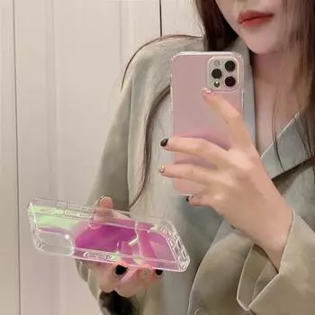 Ins Хамелеон Матовый Лазерный Радужный Прозрачный Силиконовый Чехол Для Телефона Для Iphone 13 Mini 7 8 Plus X Xs Xr Max 11 Pro Se 2 12 10 Чехол for iphone XS MAX