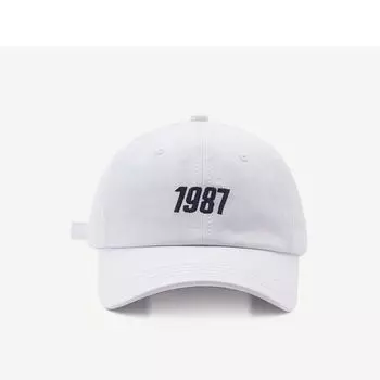 INS Hat Female Spring/Summer K-style Fashion Soft Top Baseball Cap 1987 Embroidered Peaked Cap Men s Casual Cap Tide White Adjustable