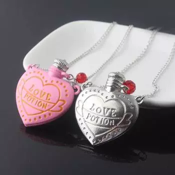 Ins хип-хоп 3D розовое ожерелье в виде бутылки с сердечком, подвеска в виде бутылки с надписью «Любовь», ожерелья для женщин и девочек, модные украшения