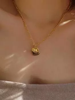 ins холодная ниша абстрактный женский корпус титан сталь покрытая золотом 18 карат кулон ожерелье женский