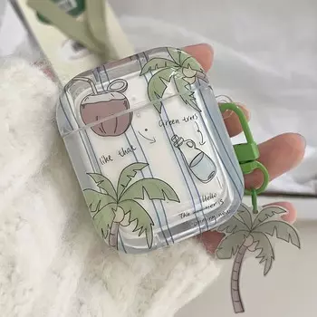 Ins кокосовая пальма мультфильм Imd кулон брелок 2023 беспроводной Bluetooth чехол для наушников для Apple Airpod 1 2 Pro 3 2nd зарядное устройство For Airpods Pro