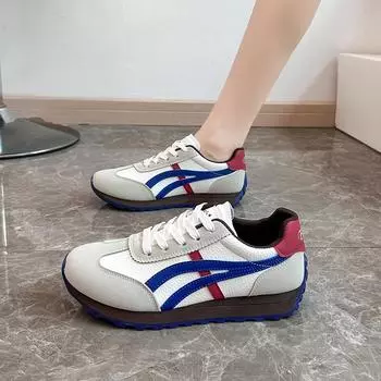 ins korean version new daddy shoes women s 2025 spring student running sports thick-soled heightened casual shoes JCF217 35