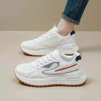 ins Korean version of the new dad shoes for women 2025 spring student running sports thick-soled heightening casual shoes for women K6901 35 хаки