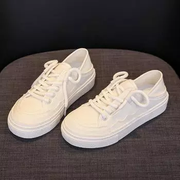 ins Korean version two wear canvas shoes women 2025 summer new versatile student flat baseplate shoes casual shoes women 8677 35