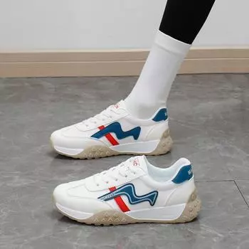 ins корейская версия новой женской обуви для пап 2025 года, весна, студенческая спортивная обувь для бега на толстой подошве, увеличивающая рост, повседневная обувь для женщин NK867 35