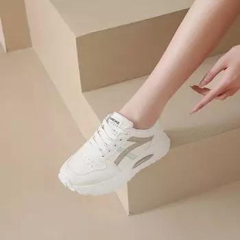 ins корейская версия спортивной обуви Forrest Gump женская обувь tide 2024 осень новая мода толстая подошва усиливающая воздушная подушка кроссовки для бега 35