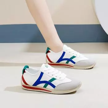 ins корейская версия женской обуви Forrest Gump tide 2025 весна новая толстая подошва увеличивающая рост студенческая спортивная беговая повседневная обувь XT135 35 серебряный