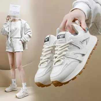 INS корейский стиль обувь для папы на платформе весенние новые уличные студенческие кроссовки для бега для отдыха FD6682-2 35