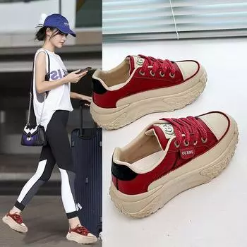 INS корейский стиль, весенняя новая обувь для папы, женские студенческие кроссовки для бега, обувь для отдыха на платформе, увеличивающая рост Hy906 35
