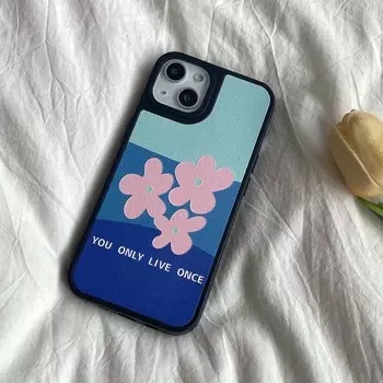 Ins кожаный цветок милый розовый силиконовый мягкий чехол для телефона для Iphone 11 12promax 13 14 Pro Max Plus мультяшный прекрасный чехол на заднюю панель For iphone 12promax