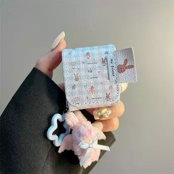 INS Кожаный Флип Милый Медведь Кролик для Huawei Freebuds Clip Защитный Чехол 4i/5i/6i Чехол для Наушников SE2 freebuds5 Leather blue Bear rabbit [with pendant]]