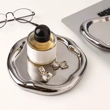 Ins Креативный Дисплей Лоток Для Хранения Ювелирных Изделий Светильник Роскошные Керамические Украшения Украшения