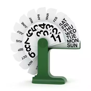 Ins Креативный переворачивающийся календарь, вращающийся настольный календарь, художественные промыслы, украшения, аксессуары для украшения дома, для гостиной, офиса жёлтый