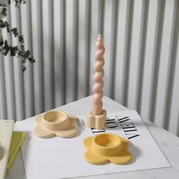 ins кремовый стиль креативный керамический подсвечник подсвечник домашний настольный обеденный стол реквизит мягкие украшения HP869-1OR Orange candle holder