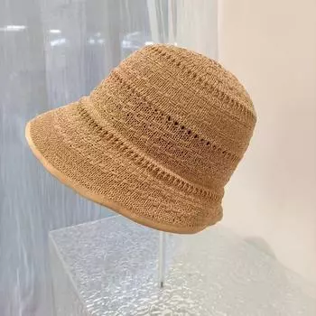 Ins Лето Япония Wamaterials моющийся легкий дышащий ажурный Grace Lady Bucket Cap Женская шляпа для отдыха head size 57cm