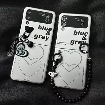 Ins Letter Shell для Samsung Galaxy Z Flip4 5g Flip 3 4 Flip3 ПК Жесткий 3 в 1 милый чехол для телефона с сердечком для пары Conque For Samsung Z Flip 4