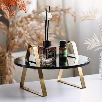 Ins Light Luxury Tray Косметика Ювелирные изделия Хранение Лоток Парфюмерия Ароматерапия Стойка Вход Спальня Хранение Лоток Декоративные Украшения