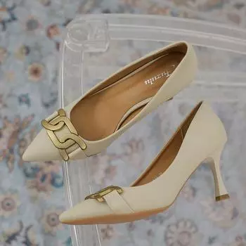 Ins Роскошные женские туфли на шпильках 7,5 см и 5 см, выпускные туфли-лодочки Scarpins, дизайнерские туфли на каблуках зеленого и бежевого цвета, свадебные туфли для невест 4