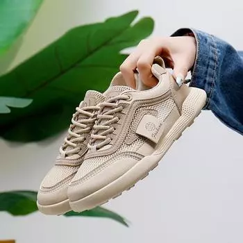 ins маленькие белые туфли студенческая корейская версия женской весны 2025 года новые толстые подошвы дышащие повседневные туфли уличный снимок KT263 35 чёрный