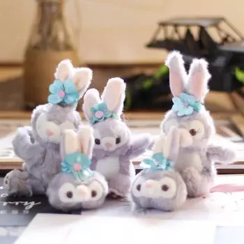 Ins Маленький Кролик Подвеска Плюшевая Игрушка Кукла Маленькая Кролик Кукла Милая Сумка Подвесной Украшение Брелок 14 cm.