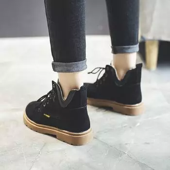 ins Martin boots women s short boots British style retro student Korean version versatile 2024 spring and autumn new locomotive boots bare boots 35