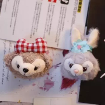 Ins Милая Милая Голова Кролика Подвеска Плюшевая Кукла Мини Брелок Букет Сумка Подвесное Украшение 10 cm.