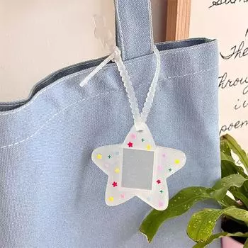 Ins Милая Звезда Силиконовый 1 дюйм Kpop держатель для фотокарты держатель для фотокарты сумка подвеска школьные канцелярские принадлежности A4