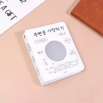 Ins Милый мини-альбом 3 дюйма с 36 карманами, чехол для хранения фотографий Kpop Idol, прозрачный внутренний альбом для коллекции страниц